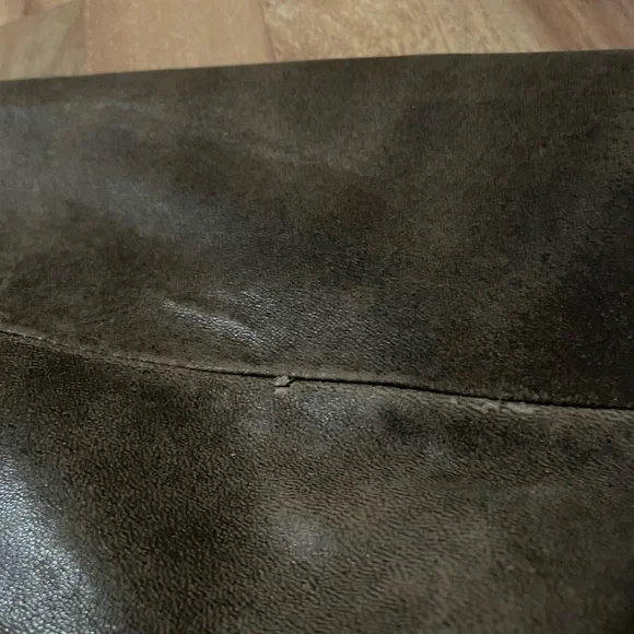 Cabela’s Brown Leather Jacket with Textured Details Sz L - Picture 11 of 12